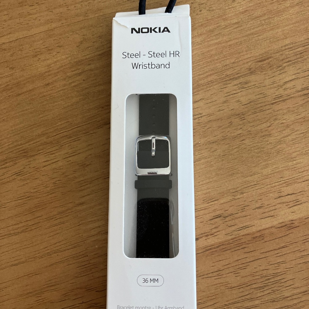 Nokia Steel HR Black Silicone Wristband 36MM